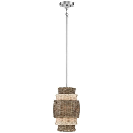 

Minka Lavery Montauck Bay 10 Wide Nickel and Rattan Mini Pendant Light