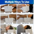 thumbnail image 3 of Contoured Knee Pillow - Cooling Gel Memory Foam with Elastic Strap, Relieves Back Hip Knee Sciatica Pain for Side Sleepers and Pregnancy Support, 3 of 7