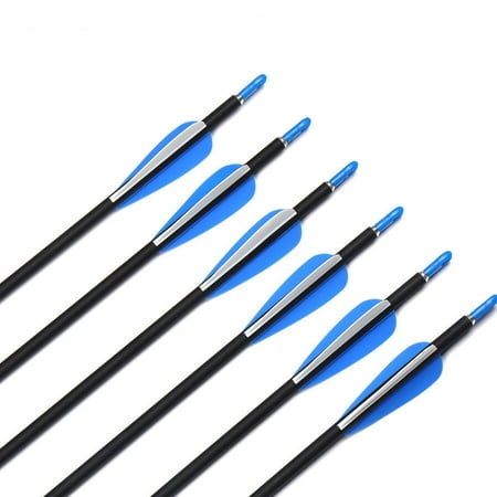 6X30 Recurve Bow Hunting Mixed Carbon Arrows OD 7mm Target Spine 700