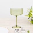 thumbnail image 2 of Efavormart 24-Pack Premium Disposable Cocktail Glasses – 10oz Dusty Sage Green Ribbed Plastic Coupe Champagne Cups with Detachable Stem & Base – Party & Event Drinkware, 2 of 4