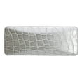 thumbnail image 4 of Clamshell Patent Leather Eyeglass Case Faux Crocodile Gray Small/Medium Frames, 4 of 8