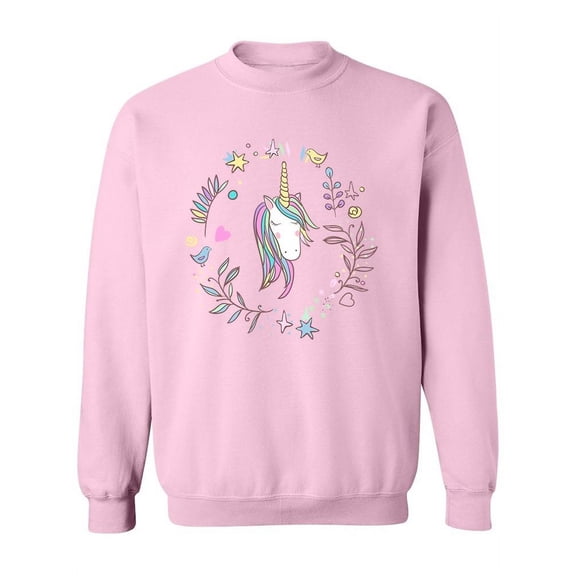 Beautiful Unicorn Doodles. Sweatshirt Women -Image by Shutterstock, Female Small