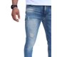 thumbnail image 3 of Pantalón rasgado de mezclilla stretch John Silver  Corte skinny Color azul vainilla, 3 of 4
