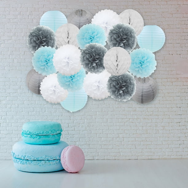 Decoración hogareña Gwong 21 unids / set DIY Folleto Folleto Linterna Linterna Redonda Flor Colgando Linterna Set Decoración de la boda Gwong 21070699