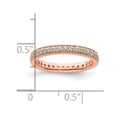 thumbnail image 4 of 14k Rose Gold Polished Size 5.5 Vintage 1/2 carat Diamond Complete Eternity Band, 4 of 5
