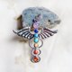 thumbnail image 4 of Piedra Preciosa Piedras Multicolores ángel Colgante Joyería jinwen Pendiente del encanto, 4 of 8