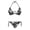 Black Palm Leaves, variant on Camo Hunting Sexy Bikini Sets for Women Halter String Triangle Bathing Suits Adjustable Straps Brazilian Cheeky Cut Out Summer Swimwear Cheeky Swim Suits