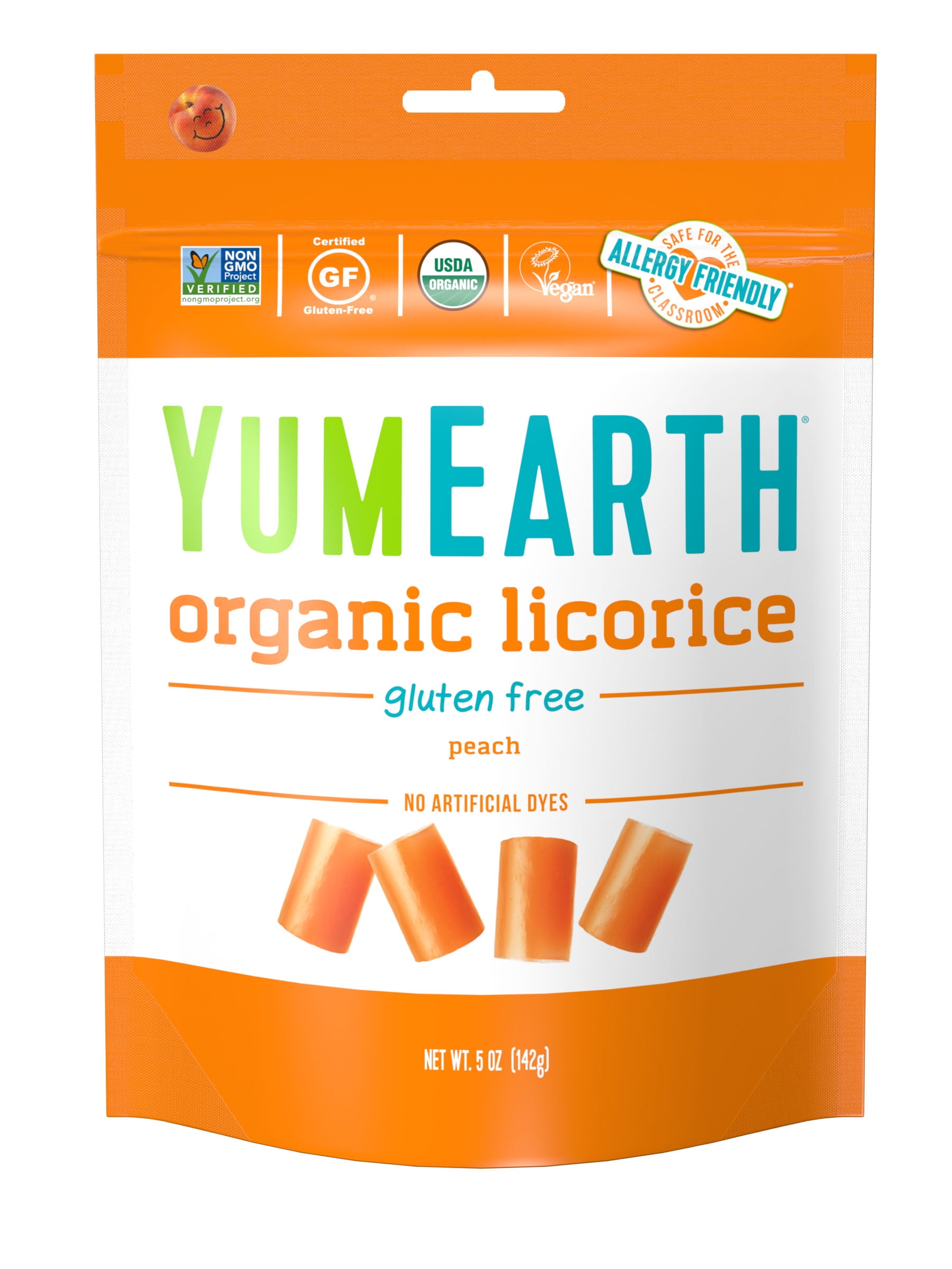YumEarth Organic Candy - Gluten Free, Vegan & Organic Licorice, Peach ...