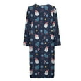 thumbnail image 5 of Xoenoiee Santa Claus Tree Candy Star Print Zipper Front Robes for Women Christmas House Coat Long Sleeve Loungewear Lightweight Long Nightgown Xmas Bathrobe with Pockets, Size XL, 5 of 7
