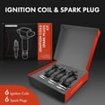 thumbnail image 2 of A-Premium Set of 6 Ignition Coil Pack and Iridium Spark Plugs Compatible with Infiniti G35 2003-2007, M35 2006-2008, FX35 2003-2008 & Nissan 350Z 2003-2006, 3.5L, Replace# 22448-AL615, NGK6240, 2 of 8