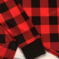 thumbnail image 5 of Azrian Womens Pajamas,Womens Fashion Christmas Plaid Printed Long Sleeve Pants Pajama Set Homewear XL Size,Red on, 5 of 5