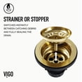thumbnail image 4 of VIGO Kitchen Sink Strainer in Matte Black Matte Brushed Gold, 4 of 7
