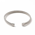 thumbnail image 4 of 5 pc 304 Stainless Steel Flat Snake Chains Shape Open Cuff Bangle for Women Mixed Color Inner Diameter: 2-1/2x2 inch(6.25x5.2cm), 4 of 4