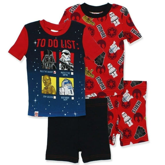 Lego Star Wars 4 PC Short Sleeve Tight Fit Cotton Pajama Set Boy Size 10