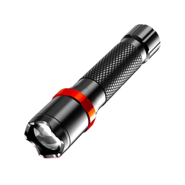 Hxlamzoo Waterproof Zoomable Flashlight with Rechargeable Battery for Outdoor Emergency