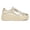Gold, variant on Fashion Chunky Faux Leather Sneakers Low Top Casual Shoes,White,Womens