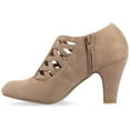 thumbnail image 3 of Journee Womens Piper Inside Zip Block Heel Booties, Widths Available, 3 of 10