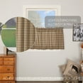 thumbnail image 3 of VHC Brands Farmhouse Kitchen Window Curtains-Sawyer Mill Plaid Tan Tier Pair, 24 Inches Length, Charcoal Black, 3 of 6