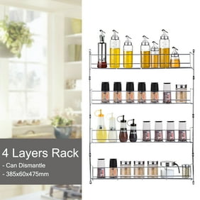 Kadell 4 Tiers Spice Rack Closet Organizer Over The Door Pantry