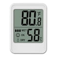 thumbnail image 1 of ZheElen Thermometer Temperature Battery Powered Gauge Plant Greenhouse Growing Humidity Sensor LCD Meter Device Household White No Backlit 1Set, 1 of 6