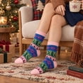 thumbnail image 3 of Loritta 6 Pairs Women's Cute Wool Crew Socks Cozy Fuzzy Warm Winter Socks with Fun Patterns, Gift Idea, Size 5-9, 3 of 8