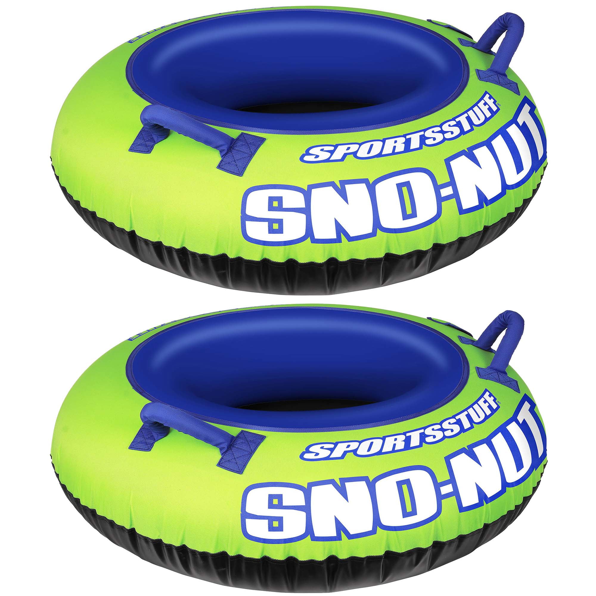Sportsstuff Inflatable 48-Inch Sno-Nut Snow Tube with Foam Handles (2 Pack) by Kwik Tek