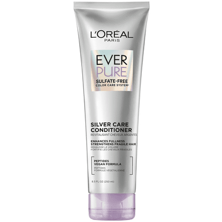 L'Oreal Paris EverPure Sulfate Free Silver Care Conditioner, 8.5 fl oz, Squeeze