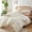 White, variant on Ruffle Trim Reversible White Comforter Set Soft Silky Lightweight All Season Bedding Queen Size