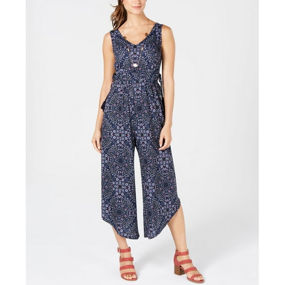 Style & Co Petite Printed Jumpsuit Vacay Tile PS
