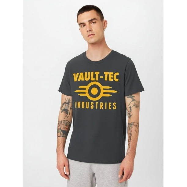 Retro Scifi Vault Tec Industries Logo Premium T-Shirt funny Men’s Short Sleeve Graphic T-shirt Collection black Tee For Adult, Men, Women, Teen, Teenager, Adolescent, Youth
