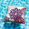 thumbnail image 3 of Purple Wine Red Flower Pillow Covers 16x16 Inch Set of 2 Outdoor Throw Pillows Outdoor Waterproof Decor for Living Room Sofa Patio Funiture Garden Floral Polyester Pillow Covers 002T16, 3 of 6