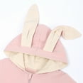 thumbnail image 4 of VNKIDY Boys Bodysuits Baby Bunny Ear Hooded Romper Short Sleeve Crewneck Solid Color Zipper Bodysuit For Daily Wear Cute Styling Relaxed Fit Onesie, 4 of 8