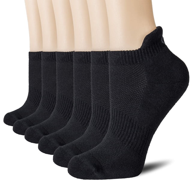 Medias CS CELERSPORT Tobilleras Deportivas Corte Bajo Paquete de 6 Pares Negro