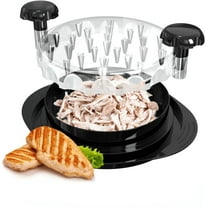 Chicken Shredder Tool Twist - Meat Claws for Shredding Chicken Breast, Pulled Pork, Beef, Salad - Large Heat-Resistant Anti-Skid Bowl, Clear Lid - Essential Kitchen Gadget for Shredded Food