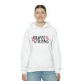 thumbnail image 5 of Brave And Strong against Cancer Women Male Unisex Heavy Blend™ Hooded Sweatshirt, 5 of 9