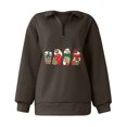 thumbnail image 4 of 2023 Sweat à Capuche de Noël pour Femmes Mode Décontractée Col à Revers Manches Longues T-Shirt Ample Blouse Pull Tops en Solde, 4 of 5