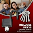 thumbnail image 6 of Maudex® PBK50 Weather-Resistant Padlock - Reliable Protection with 5 Keys, Protective Coating, Durable Steel Lock for Storage Units, Gates & Property, 6 of 7
