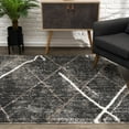 thumbnail image 2 of Rug Branch Contemporary Geometric Shag Grey White Indoor Area Rug - 4x6, 2 of 5