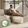 thumbnail image 6 of BELHOME 108" U-Shaped Sectional Sofa Boneless Couch, Modular Cloud Couch 50D High-Resilience Foam Compression Sofa, No Assembly Required, Corduroy Deep Seat Sofa for Living Room Apartment, 6 of 10