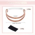 thumbnail image 2 of Uxcell 4 Pairs High Heels Shoe Straps, Rhinestone Elastic Shoe Straps Heels Detachable Ankle Straps Replacement Shoelace Crystal for Women Loose Slippers Sandals, Beige+Champagne, 2 of 7