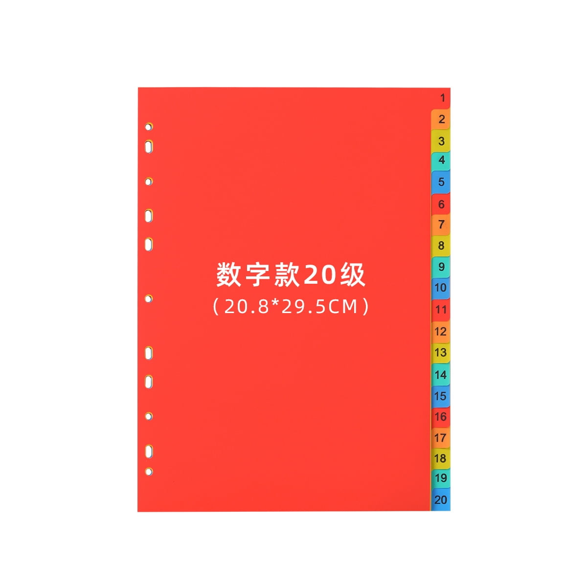 20 Sheets A4 Binder Divider File Divider Subject Divider For Binder