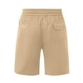 thumbnail image 7 of Men's Casual Shorts with Elastic Drawstring Waist Lightweight Straight Leg Shorts Breathable Beach Shorts, 7 of 7