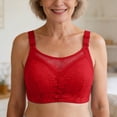 thumbnail image 6 of Stamzod Women's Full Coverage Bra Wireless Lace Bralette Supportive Push Up Bra Plus Size Bras for Older Women, 6 of 9