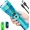 Turquoise, variant on Rechargeable 100000LM LED Flashlight, Zoomable, LCD Display, 5 Modes, Waterproof Tactical Light for Emergencies & Camping