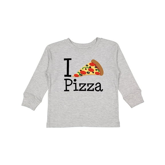 Inktastic I Heart Pizza Boys or Girls Long Sleeve Toddler T-Shirt