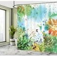 thumbnail image 5 of Ambesonne Dragonfly Shower Curtain, Ferns Flourishing Nature, 69"Wx75"L, Multicolor, 5 of 5