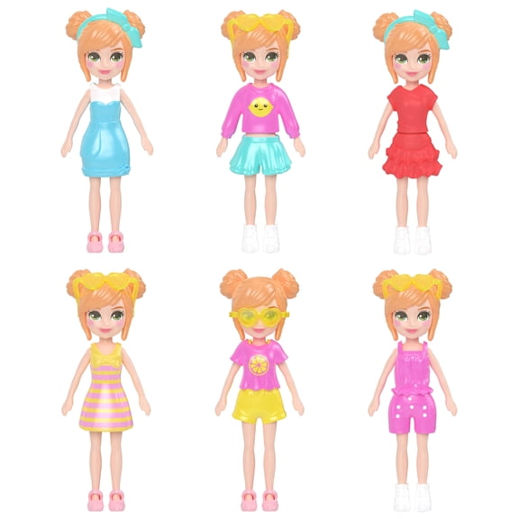Polly Pocket Dolls & Pets, Bracelet Style Kit, Fashions and Keychain Accessories, Wearable Compact