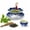 blue, variant on Umbrella Shape Ceramic Tea Strainer,Blue & White Porcelain Loose Leaf Filter with Rotating Design with Tassel for Coffee Brewing,Traditional Oriental Kung Fu Tea Infuser for Tea Brewing