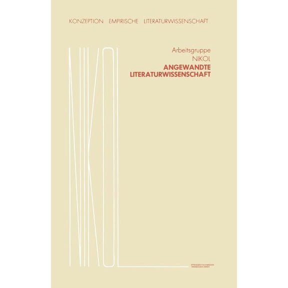 Konzeption Empirische Literaturwissensch Angewandte Literaturwissenschaft, Book 7, (Paperback)