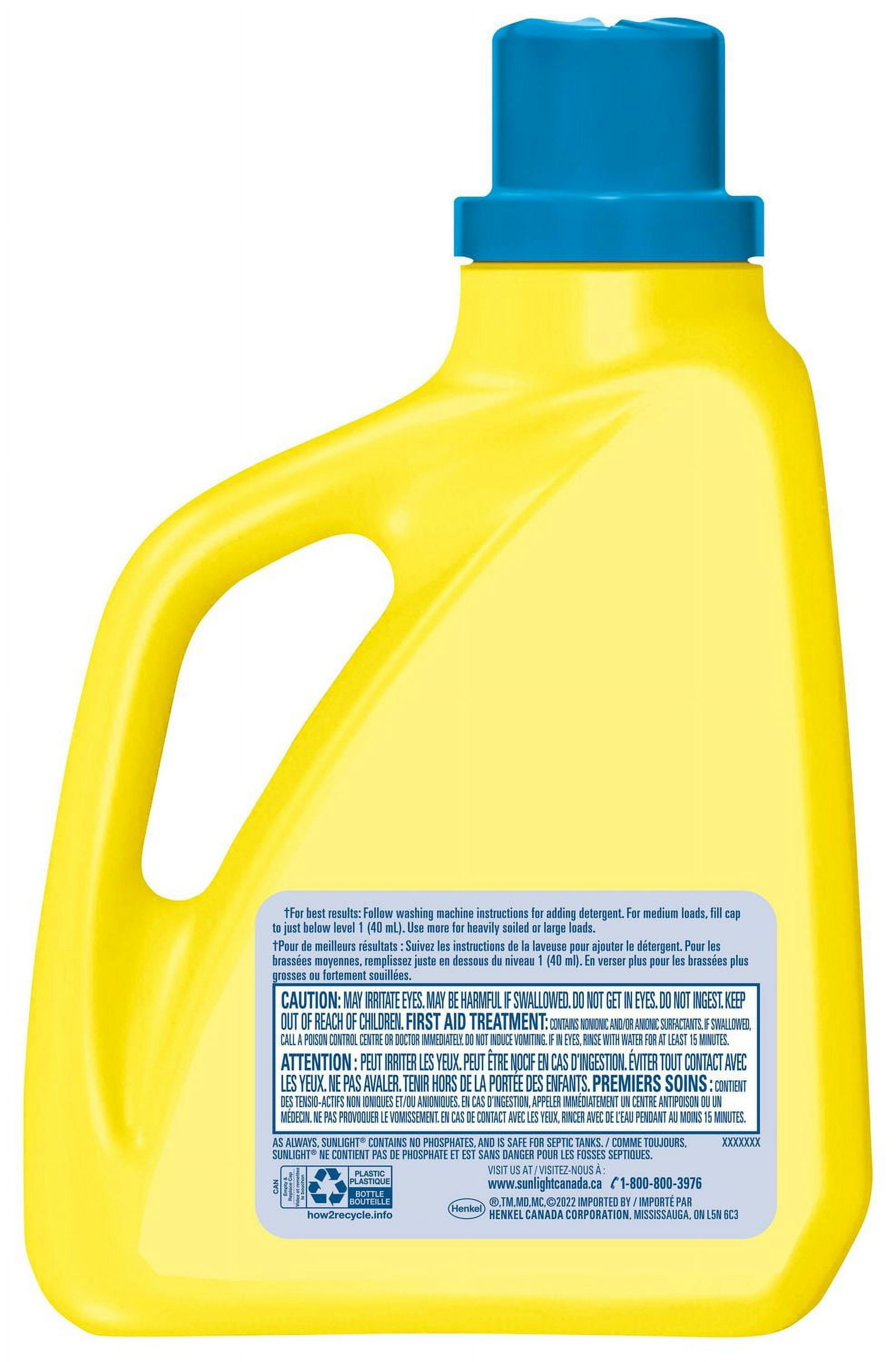 Sunlight frais du matin, détergent à lessive liquide concentré, 1,84 l, 45 brassées 1 bouteille, 1,84 litres